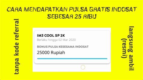 Berikut ini pilihan promo kode kartu tri yang bisa dicoba secara gratis, untuk proses aktivasinya juga sangat mudah hanya melalui sms. Kode Pulsa Gratis Indosat 2020 : Cara Mendapatkan Pulsa Gratis Indosat Terbaru No Hoax : Untuk ...