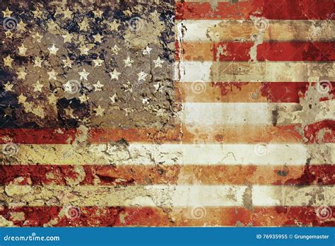Grungy American Flag Stock Image Image Of American Sign 76935955