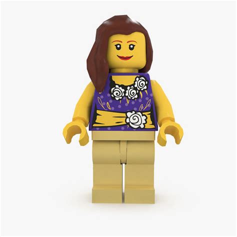 3d Model Classic Lego Woman Vr Ar Low Poly Cgtrader