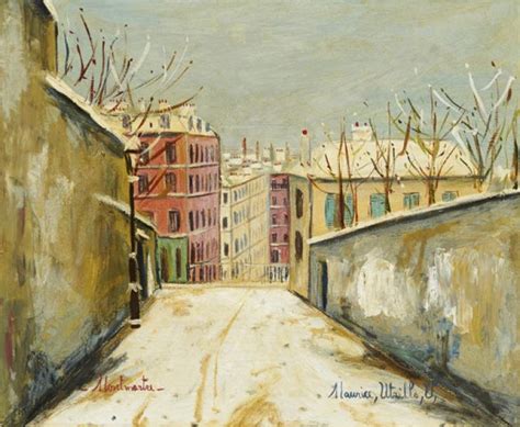 Rue Du Mont Cenis Sous La Neige Montmartre Circa 1940 Par Maurice