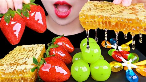 Honey Comb Candied Fruit Candy Most Popular For Asmr Eating Sounds