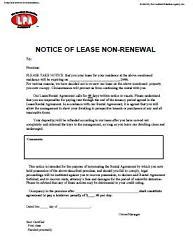 In each case, notify the landlord by writing an early termination of lease letter so they're not in the dark. Notice of Lease Non-Renewal