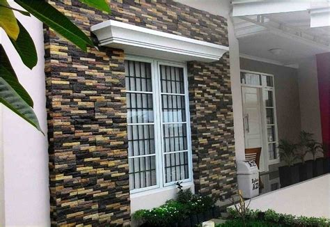 Harga tiang cor untuk teras rumah. 10 Model Batu Alam Untuk Dinding Teras Rumah Minimalis 2019 Dengan Pesona Yang Lebih Natural Dan ...