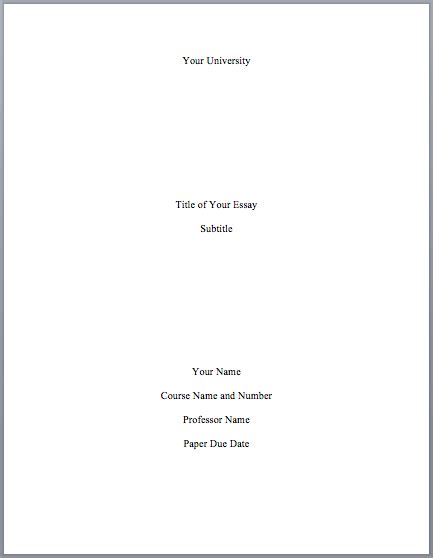 How To Write An Essay Cover Page Easybib