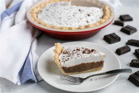 1 1/3 cups chocolate wafer crumbs (from about 26 cookies such as nabisco famous chocolate wafers), 5 tablespoons unsalted butter, melted, 1/4 cup sugar, 2/3 cup sugar, 1/4 cup cornstarch, 1/2 teaspoon salt, 4 large egg yolks, 3 cups whole milk. Keto Chocolate Pie (Sugar-Free, Gluten-Free) | Low Carb Yum