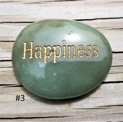 Gemstone Worry Stones With Words Engraved Etsy