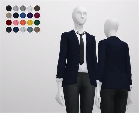 Business Suit F By Rusty Via Tumblr Female Clothes Top Sims 4