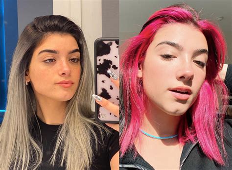 Dunkelviolette haare pinke haare dunkelblaue haare blaue frisuren trendige frisuren lila und blau coole haare haarfarben ideen frisur ideen. TikTok: Dixie und Charli D'Amelio haben beide neue ...