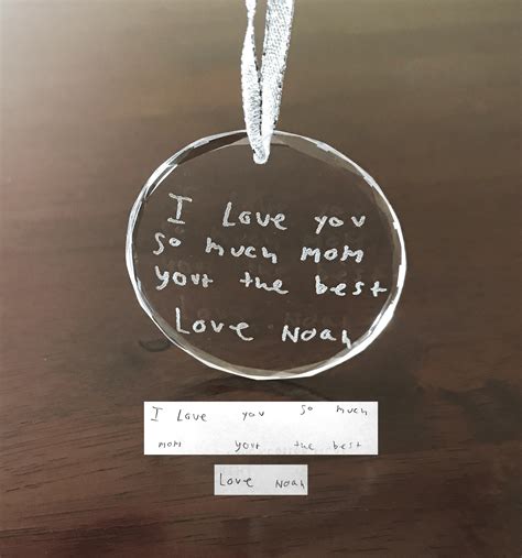 Glass Ornament - Custom Handwriting Engraved | Engraved christmas gifts, Personalized engraved 