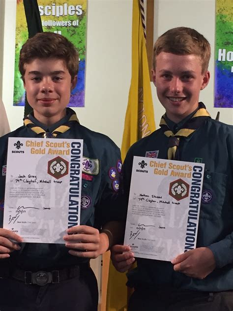 Chief Scouts Gold Awards At 79th Clayton Newcastle Under Lyme District Scouts