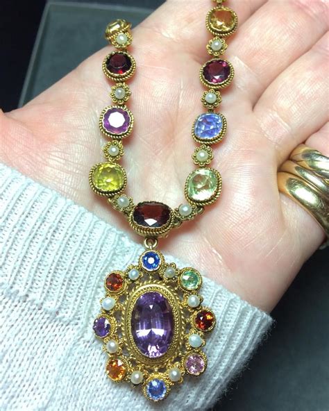 One Of My Favourite Pieces In The Sale Is This Victorian Multi Gem Set