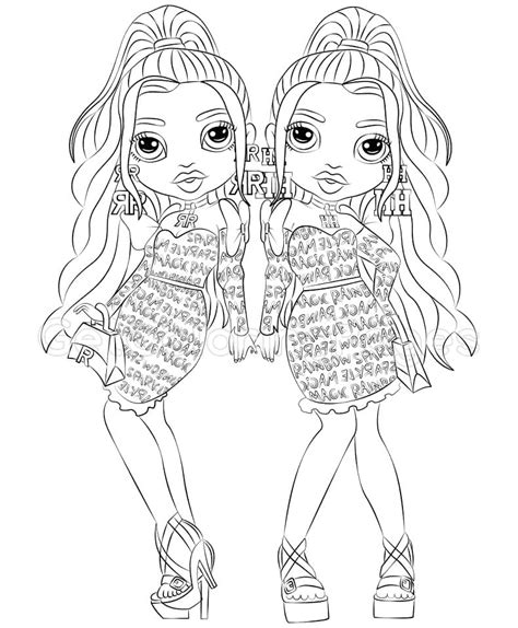 Rainbow High Dolls Printable Coloring Pages