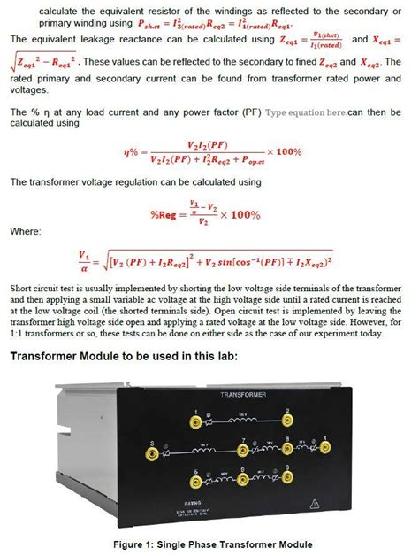 Solved Theory The N Percent Efficiency Of A Transformer