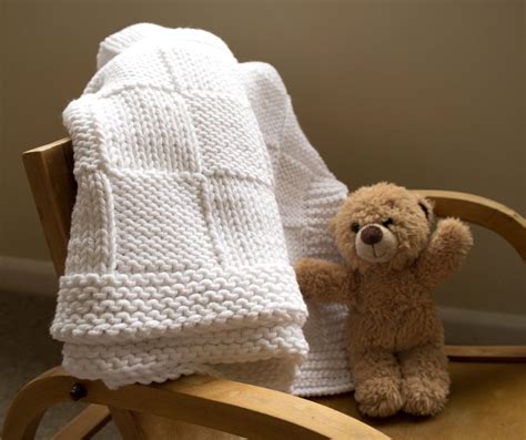 Easy Baby Blanket Knitting Pattern Basket Weave Blanket Beginner