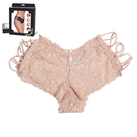 In Stock Sexy Lady Floral Lace High Cut Briefs Women Sexy Nude Panties