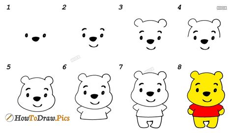 How To Draw Winnie The Pooh Easy Learn How To Draw Winnie The Pooh With