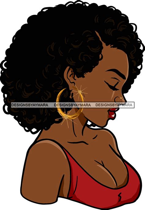 afro urban street black girls babe bamboo hoop earrings sexy short hai designsbyaymara