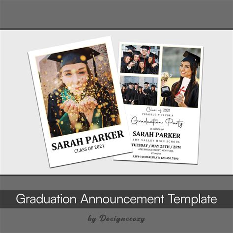 Graduation Ceremony Announcement Template Masterbundles