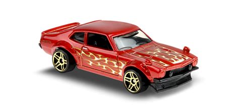 Custom Ford Maverick In Red Hw Flames Car Collector Hot Wheels