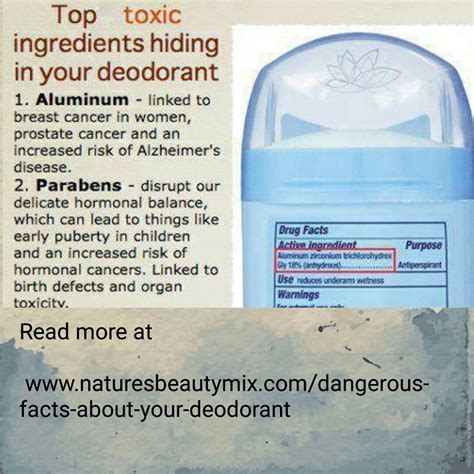 Toxic Chemicals In Your Deodorant And Antiperspirant Aluminum And