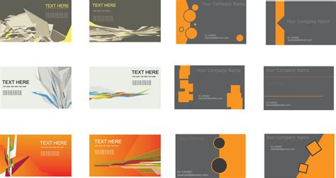 set  business cards vector vector