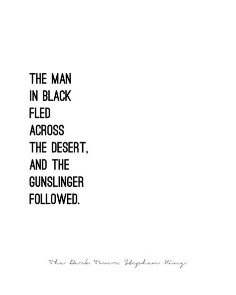 The Dark Tower Stephen King Quote Poster Minimalist Etsy