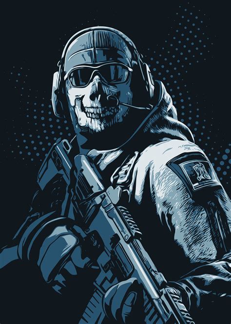 Ghost Poster By Creativedy Stuff Displate Call Of Duty Black