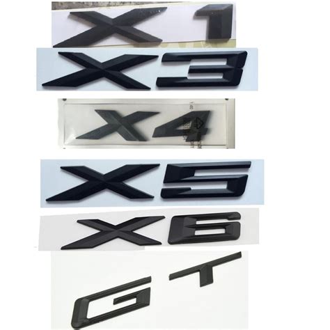 Matte Black Abs Number Letters Words Car Trunk Badge Badges Emblem