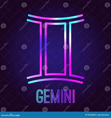 Twins Zodiac Sign Stock Vector Illustration Of Gemini 95454600
