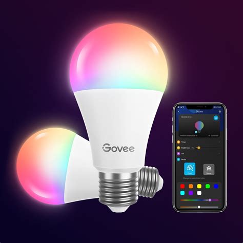 Govee Smart Led Bulbs Wi Fi Rgbww Bulbs