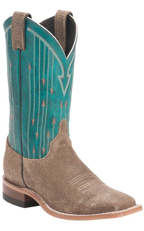 Leather lining with comfort taped side seams. Justin® Bent Rail Women's Vintage Tan with Teal Top Double ...