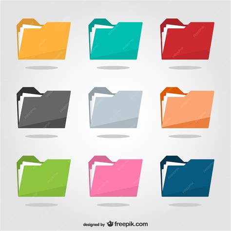 Premium Vector Colorful Folders Pack