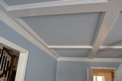 Coffered Ceiling Installation And Painting Mendham Nj Monks