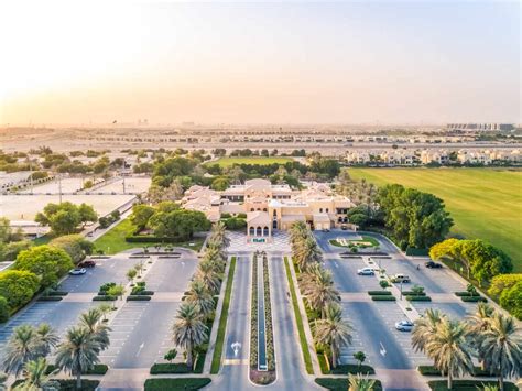 Aerial View Of Dubai Polo And Equestrian Club Dubai Uae Stock Photo