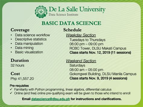 The Dlsu Data Science Institute De La Salle University Facebook
