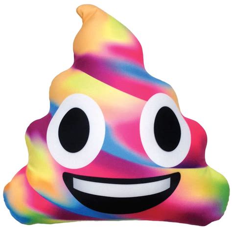 Iscream X Pressive Emoji Happy Rainbow Unicorn Poop Shaped 16 X 15