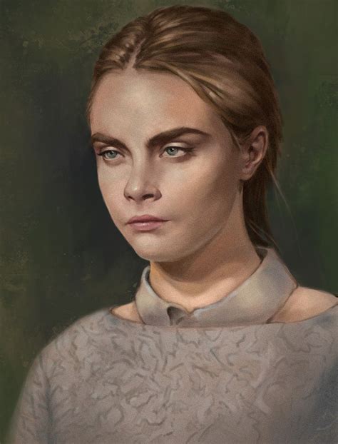 Artstation Cara Delevingne Portrait Jacek Ogonowski Portrait