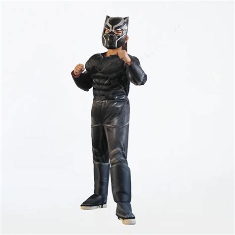 2023 Best Selling Hot Cosplayandware Ainiel Kids Black Panther Muscle