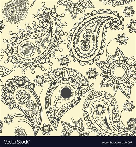 Paisley Seamless Pattern Royalty Free Vector Image