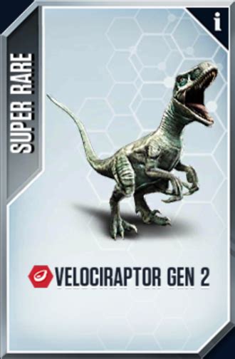 Velociraptor Gen 2 Jurassic World The Mobile Game Wikia Fandom