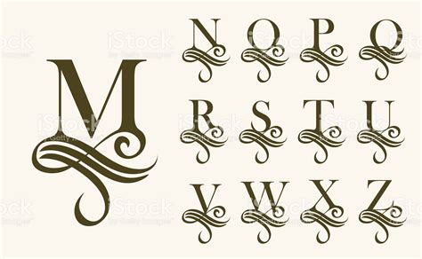 Monogram Letter Alphabet Font