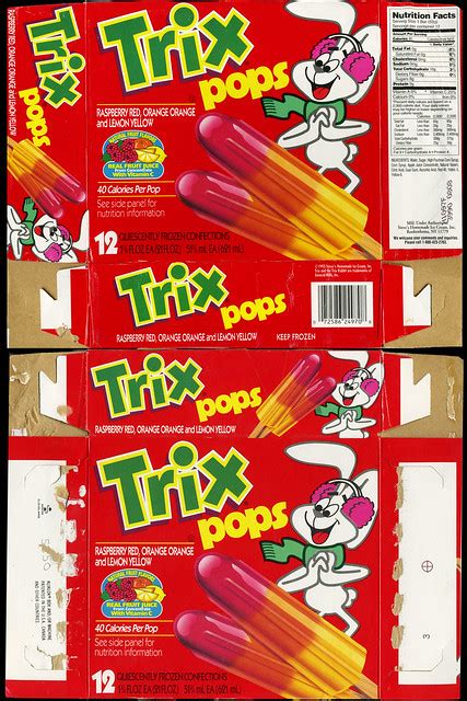 Trix Pops General Mills And Steves Homemade Ice Cream 1993