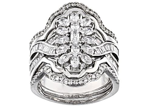 Bella Luce 269ctw Rhodium Over Sterling Silver Stackable Ring 1