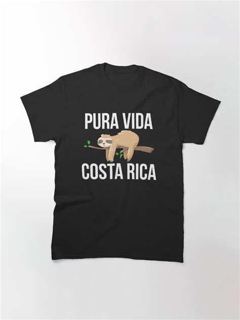 Pura Vida Costa Rica Sloth Lover Animal T Shirt By Madsjakobsen