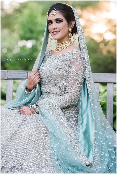 Light Blue Valima Dress Pakistani Wedding Photography Pakistani