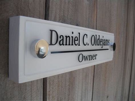 Office Door Wooden Plaque With Acrylic Name Plate Personalized Etsy