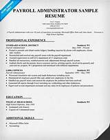 Resume Format Hr Payroll Executive Pictures