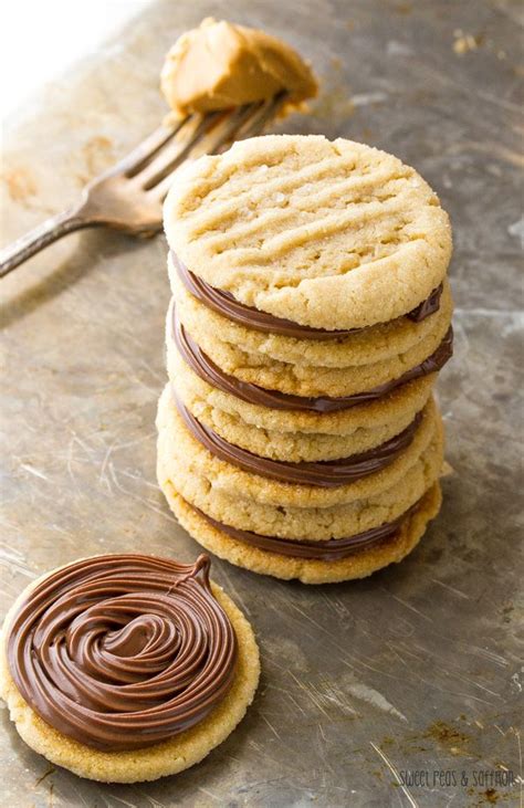 Salted Peanut Butter And Nutella Sandwich Cookies Sweetpeasandaffron
