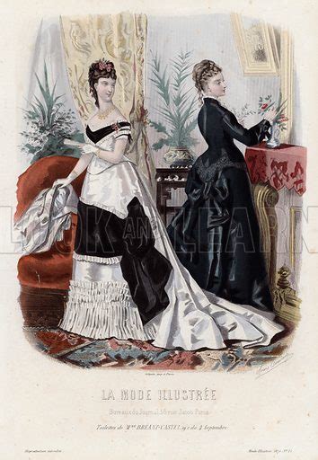 French Fashion Plate Late 19th Century Stock Image Look