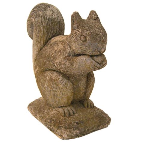 Genuine garden ornaments for sale from trusted antique dealers. Vintage Belgian Cast Stone Squirrel Garden Ornament at 1stdibs